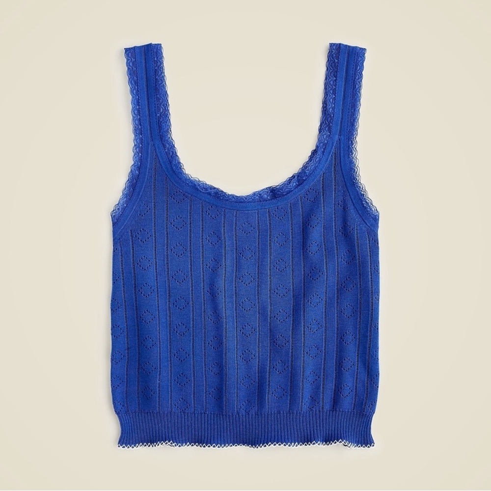 J Crew Pointelle sweater-tank in premium ultrafine cotton, never been worn